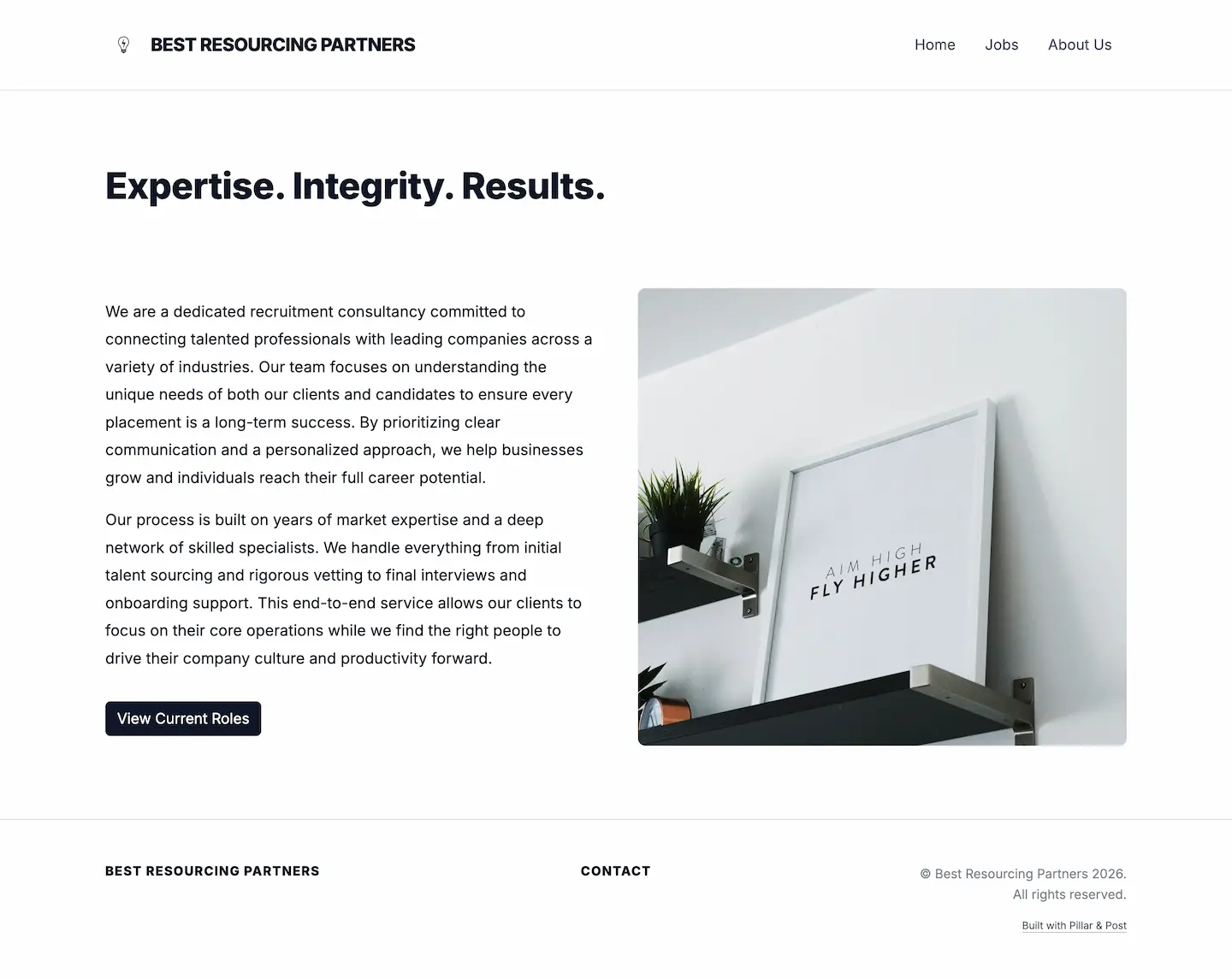 The Executive about page preview